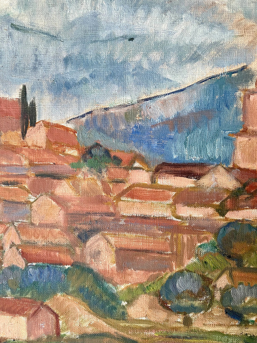 École occitane. "Paysage fauviste". Début XXe.-photo-2