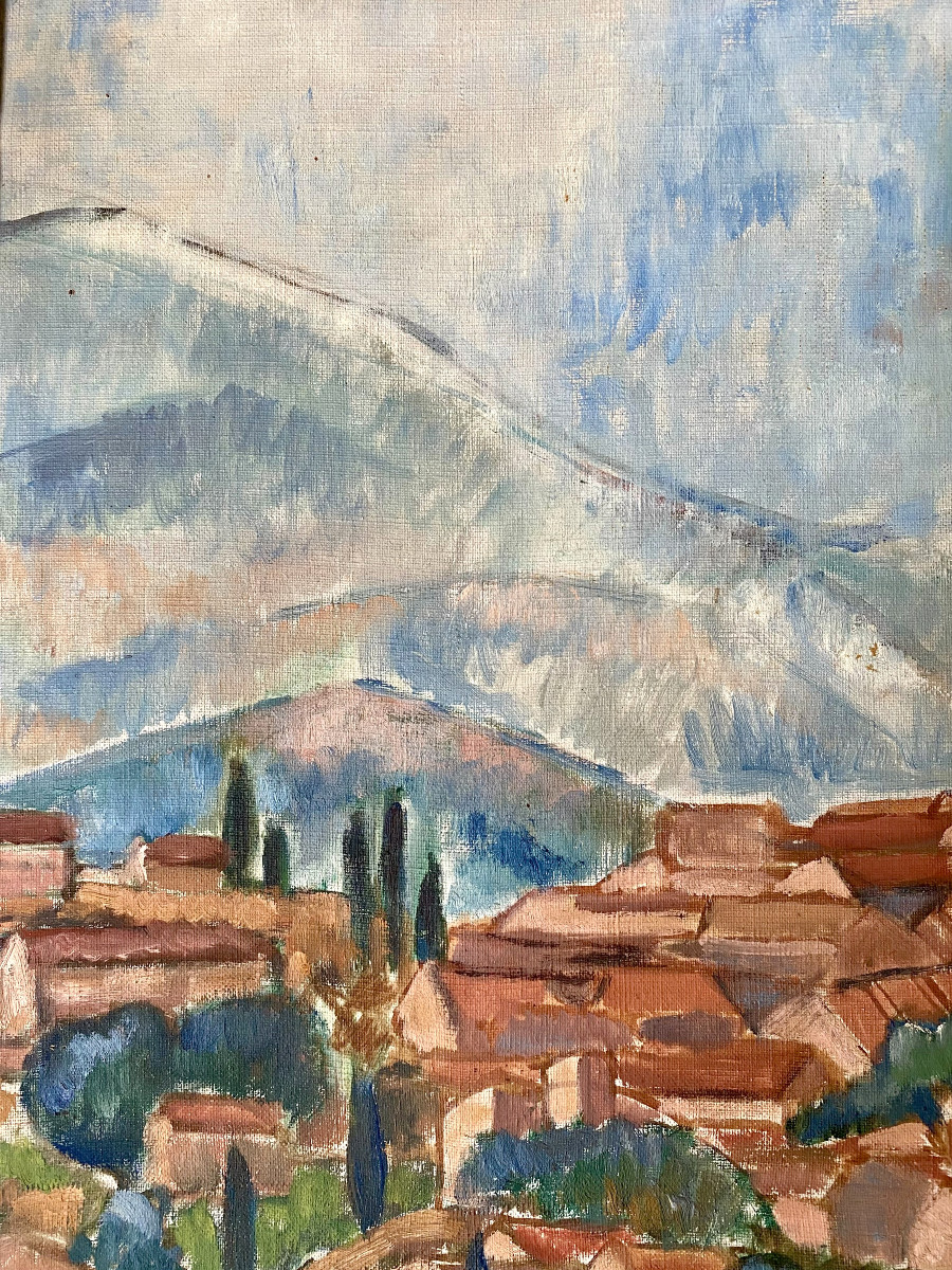 École occitane. "Paysage fauviste". Début XXe.-photo-3