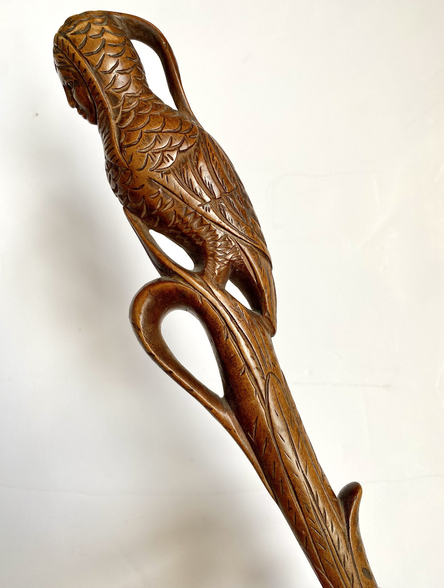 Ombrelle fin XIXe . "Sirène antique". Art populaire. 