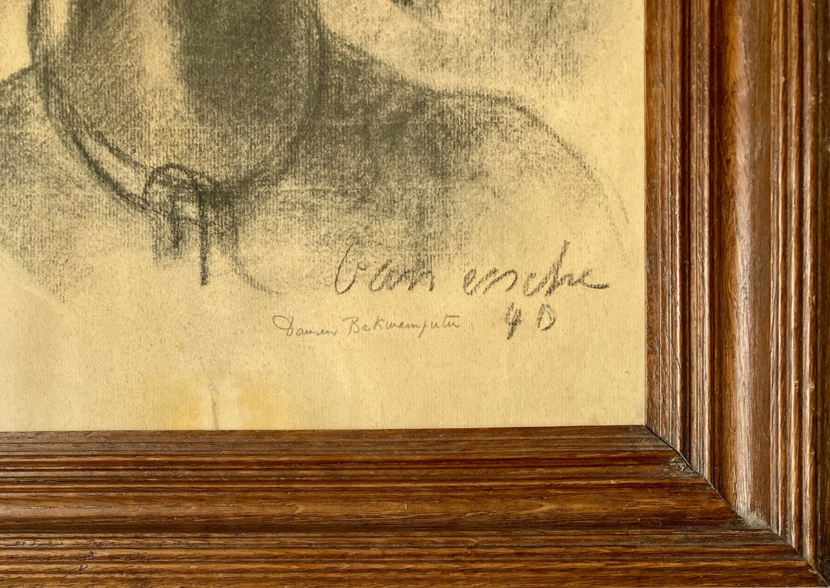 Maurice Van Essche (1906-1977). "Danseur Bakwa-mputu" (tribu des Luba,Congo).1940.-photo-3