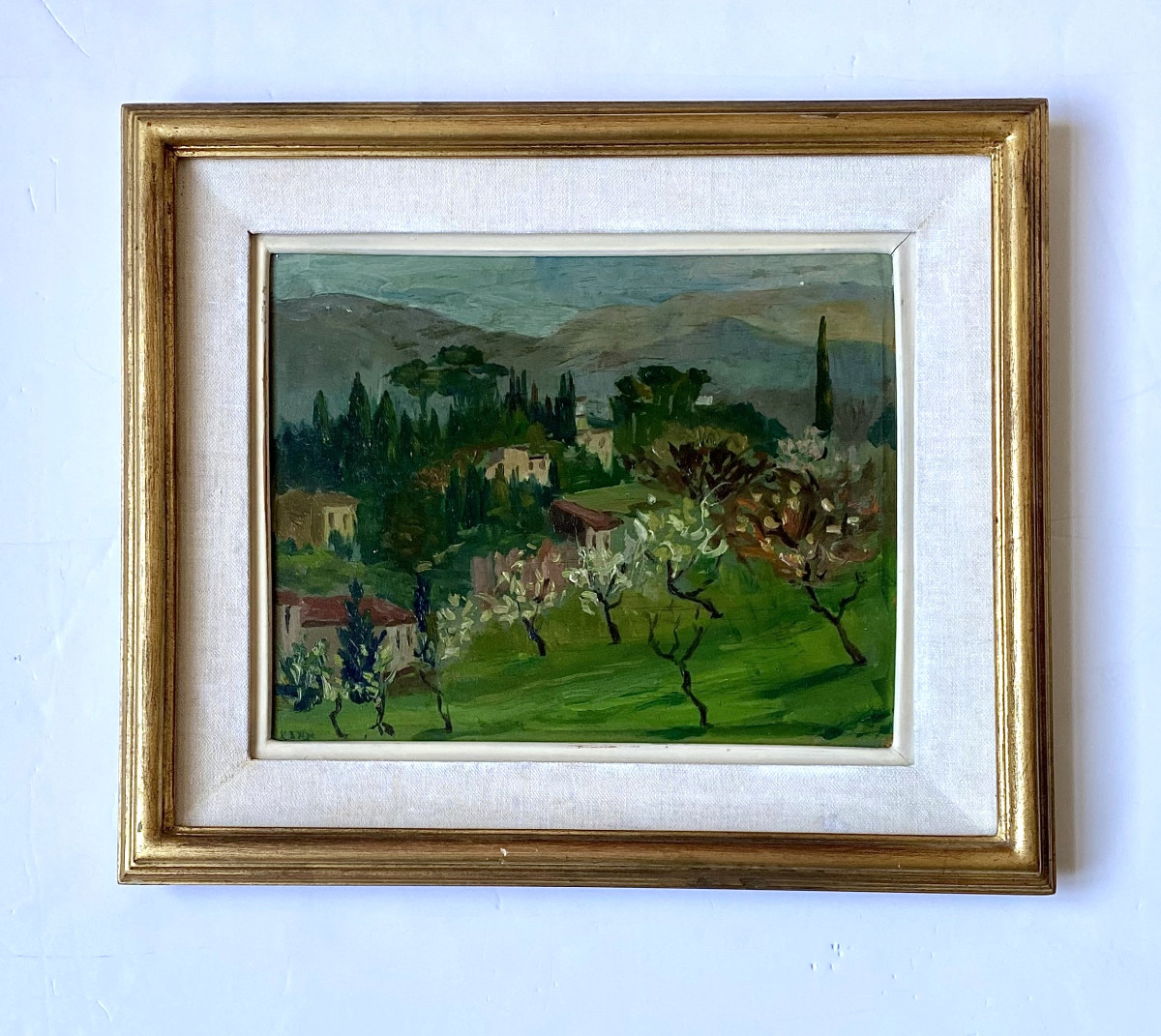 Nicole Kahn ( Paris, 1914 ). " San Domenico (Toscane)". Année 40-50.-photo-3