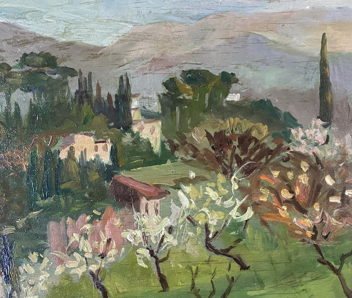 Nicole Kahn ( Paris, 1914 ). " San Domenico (Toscane)". Année 40-50.-photo-4