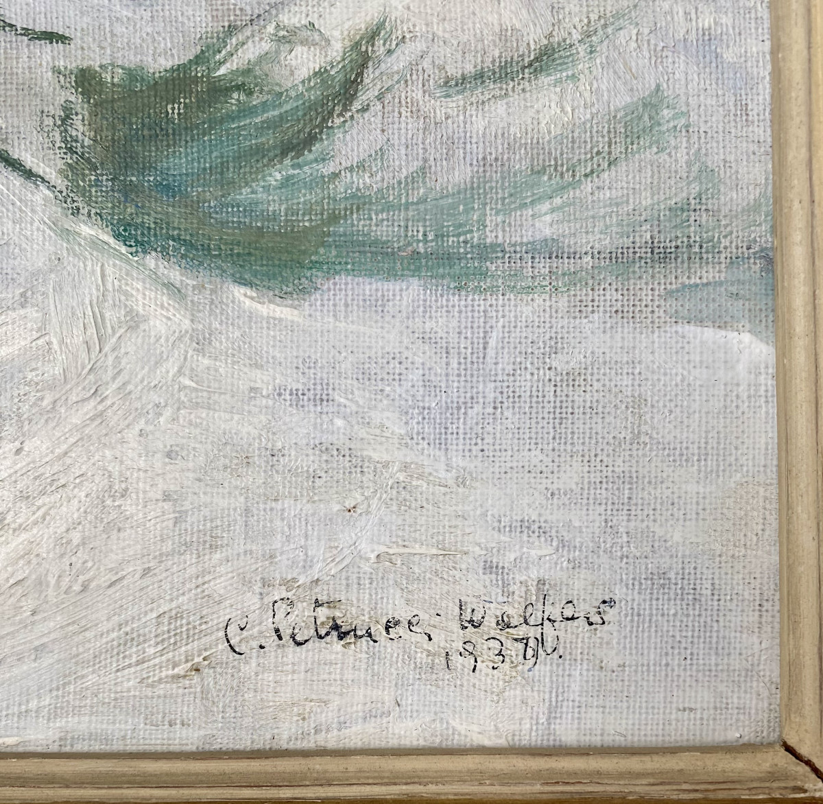 Clairette Petrucci -Wolfers (Bruxelles,1899- 1994). " Paysage de montagne". 1938 -photo-3