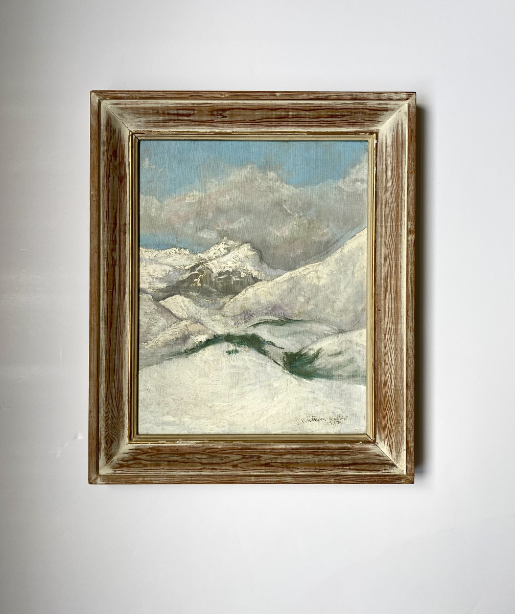 Clairette Petrucci -Wolfers (Bruxelles,1899- 1994). " Paysage de montagne". 1938 