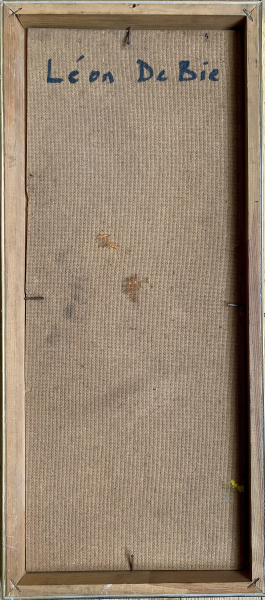 Léon De Bie (20th). "man Holding A Stone". 60.-photo-4