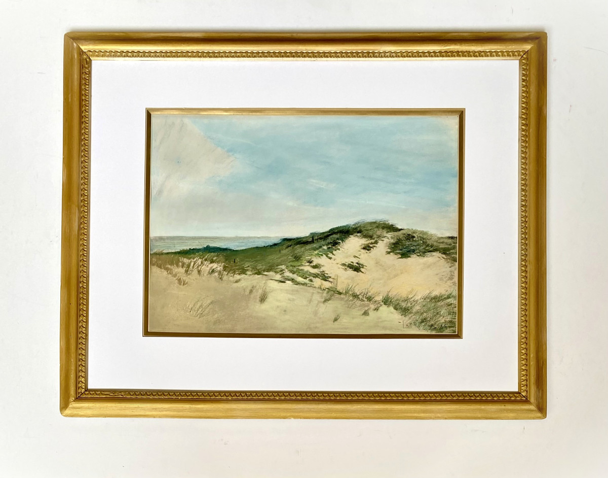 Vital Keuller (lille, 1866 -brussels, 1945). Pastel. "dunes". 1896.-photo-2