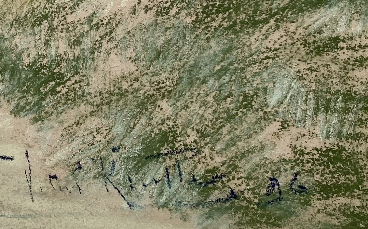 Vital Keuller (lille, 1866 -brussels, 1945). Pastel. "dunes". 1896.-photo-3