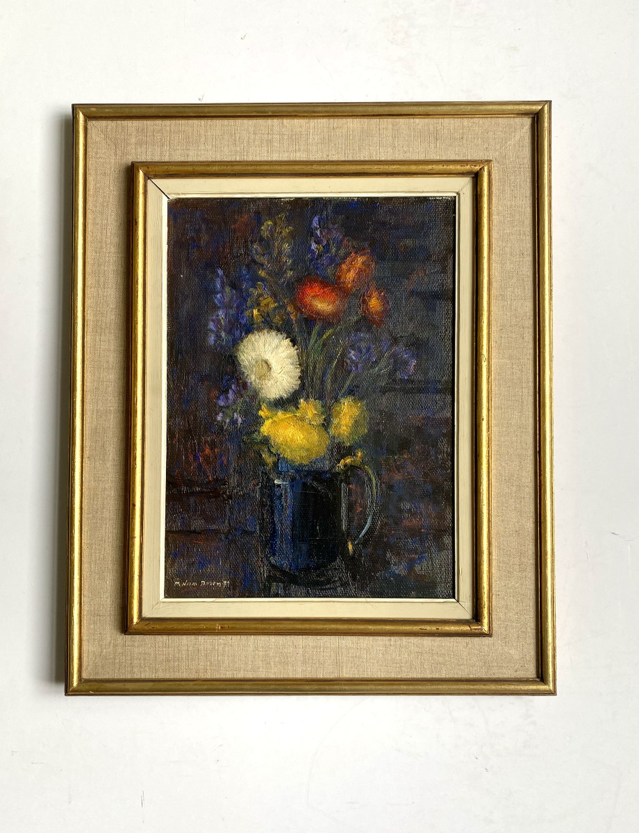 Madeleine Van Doren (ixelles, 1909 - 2001). "flowers". 1971.-photo-2