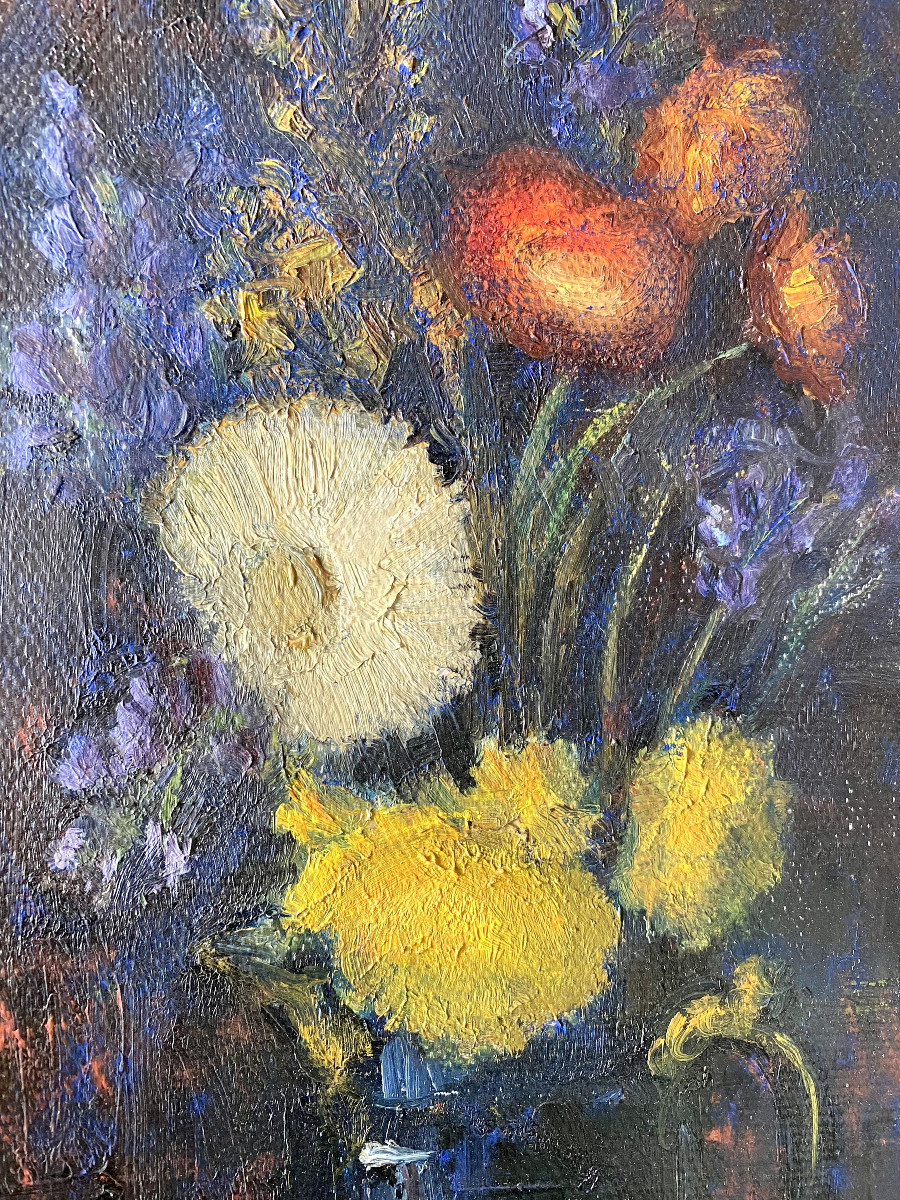 Madeleine Van Doren (ixelles, 1909 - 2001). "flowers". 1971.-photo-3