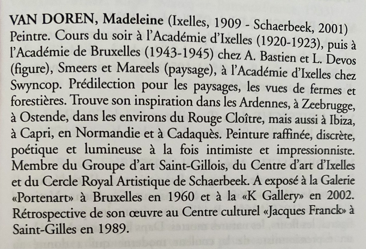 Madeleine Van Doren (ixelles, 1909 - 2001). "flowers". 1971.-photo-1
