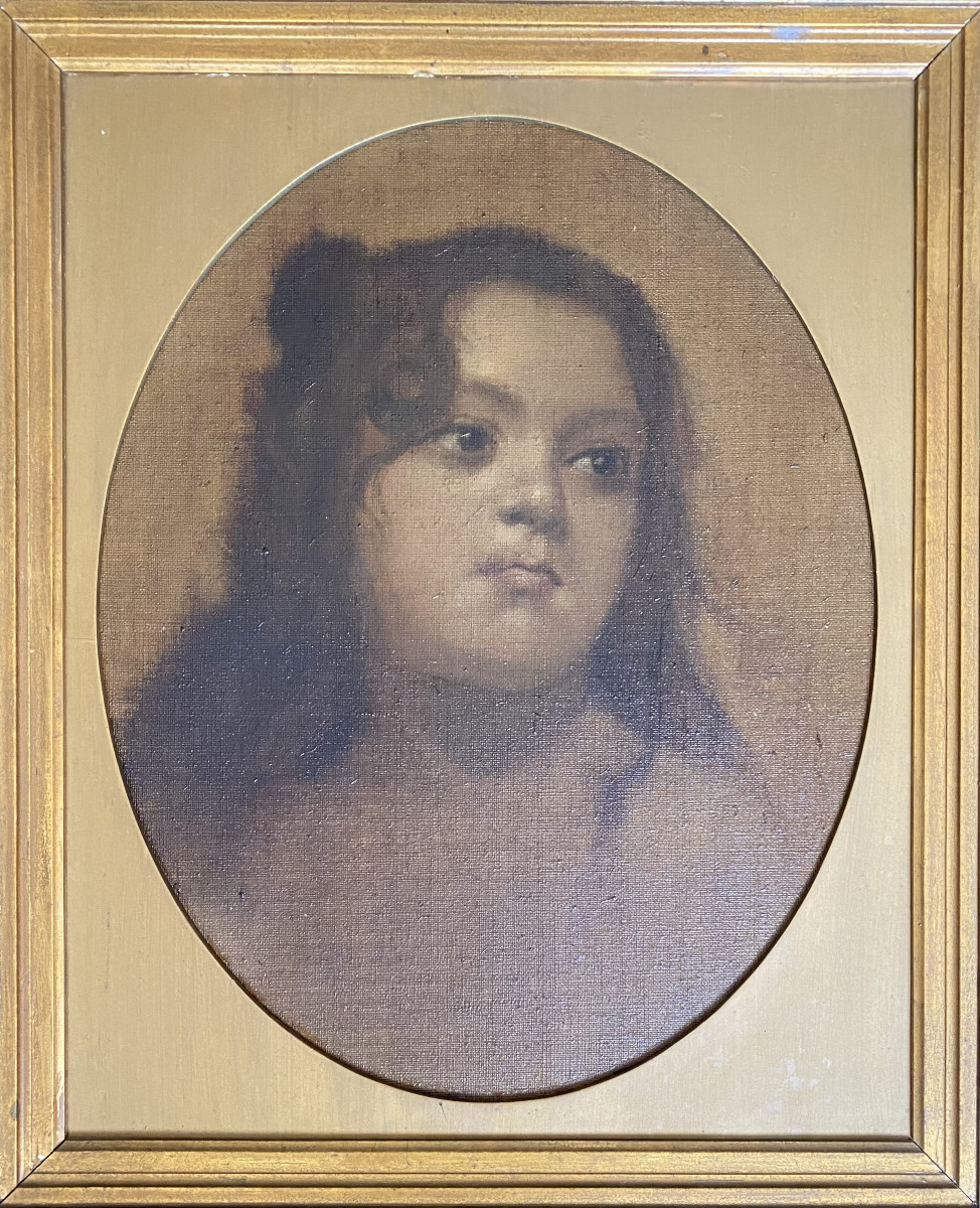 "portrait Of A Young Girl In Shades Of Golden Brown". 1893. Oil On Canvas.-photo-3