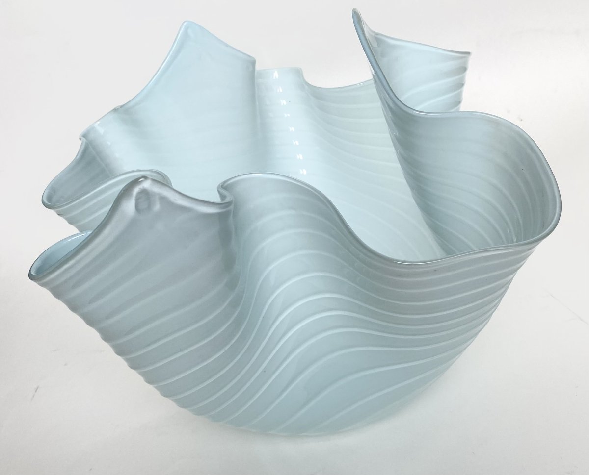 Murano.  Large Vase "fazzoletto" Attributed To Dino Martens For Toso. 1950s-60s-photo-2