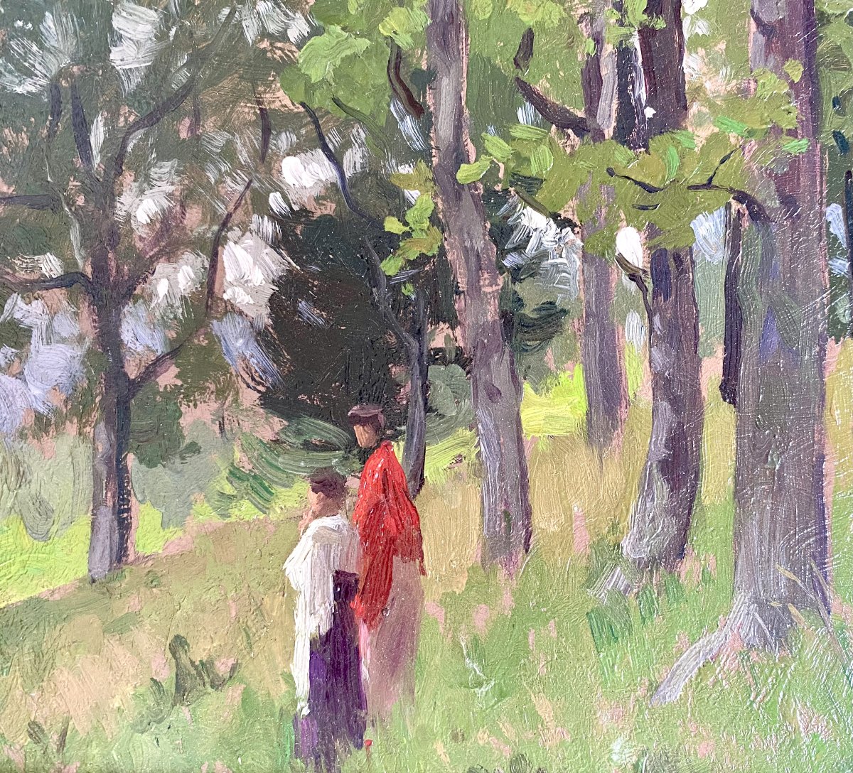 Alberto Zardo (Padoue 1876-Florence 1959). Paire de tableaux . "Pise en avril". Début XXe.-photo-3