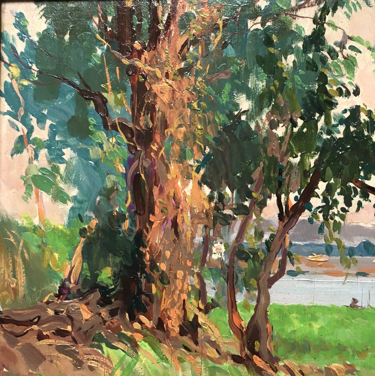 Guilherme d'Oliveira Marques (1887, Brazil – 1960, Kinshasa). "canoes On The Shore Of The Lake." -photo-2