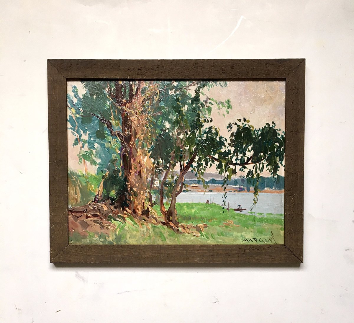 Guilherme d'Oliveira Marques (1887, Brazil – 1960, Kinshasa). "canoes On The Shore Of The Lake." -photo-3