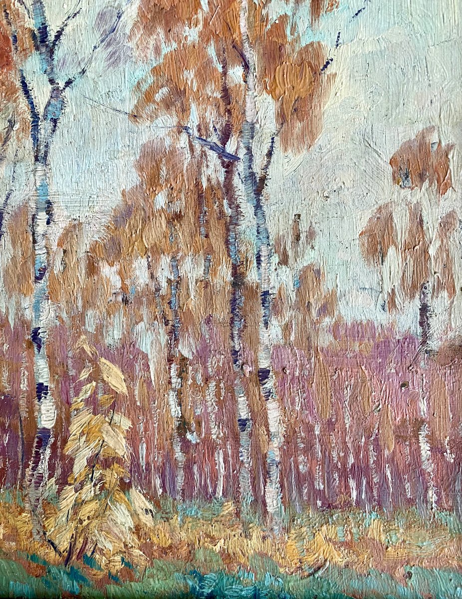 Alex Lallemand (ixelles, 1892–1963). “trees In Autumn.” Circa 1920.-photo-4