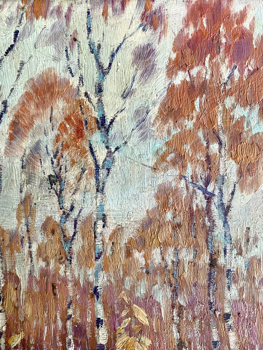 Alex Lallemand (ixelles, 1892–1963). “trees In Autumn.” Circa 1920.-photo-1