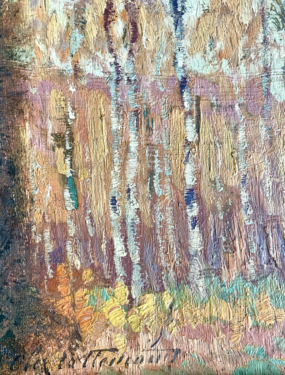 Alex Lallemand (ixelles, 1892–1963). “trees In Autumn.” Circa 1920.-photo-2