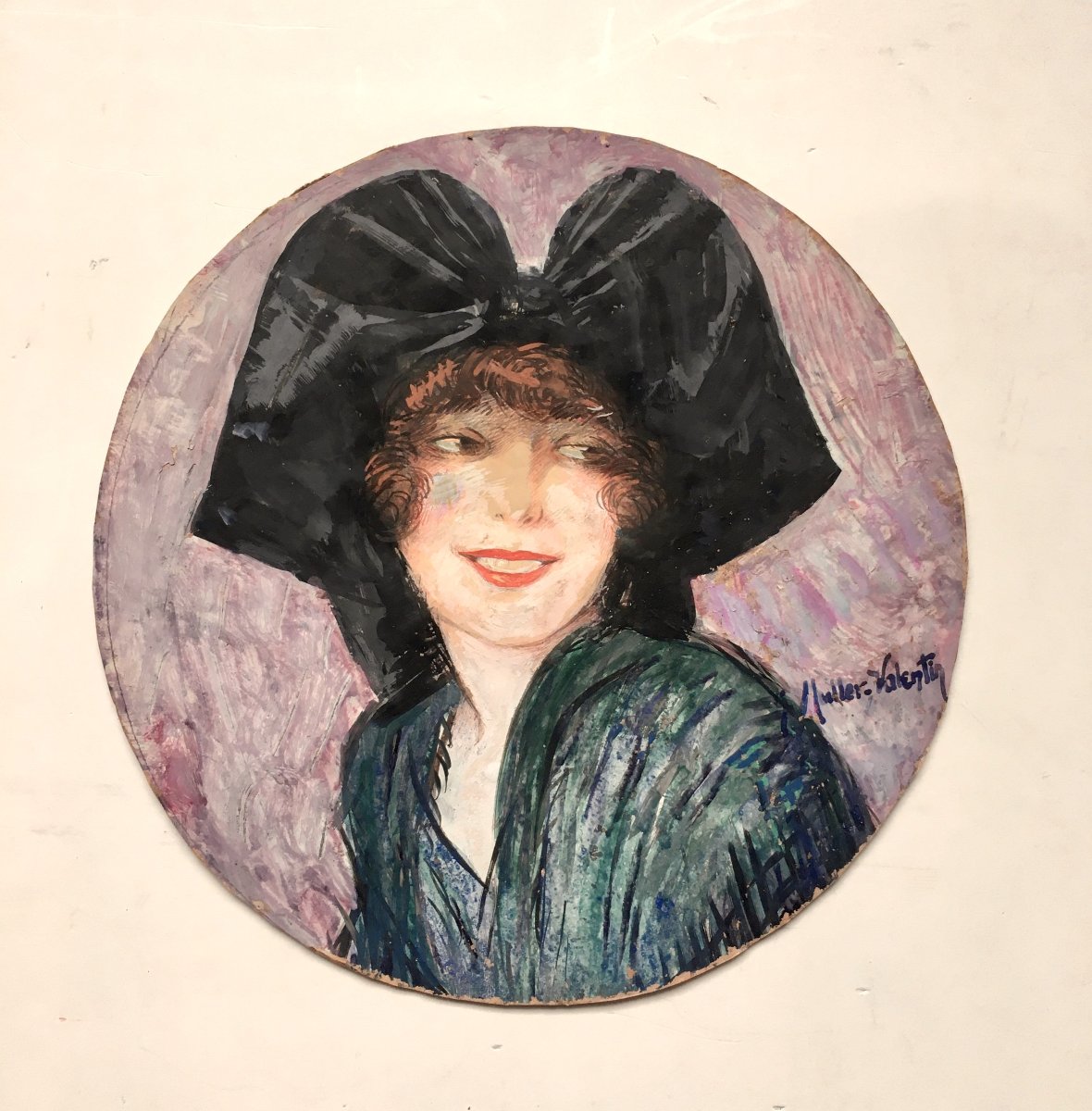Gustave Müller Valentin (Strasbourg, 1894-1954). "Alsacienne". Années 20. -photo-3