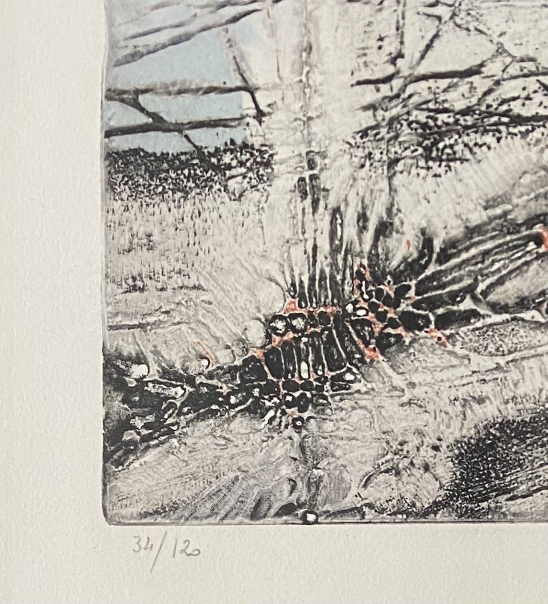 Krishna Reddy (nandanoor, India, 1925 – New York, United States, 2018). "river." 1959. Engraving.-photo-4
