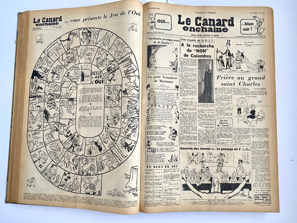 Le Canard Enchaîné. A Collection Of Issues From The Weekly Newspaper From 1958 To 1961.  -photo-3