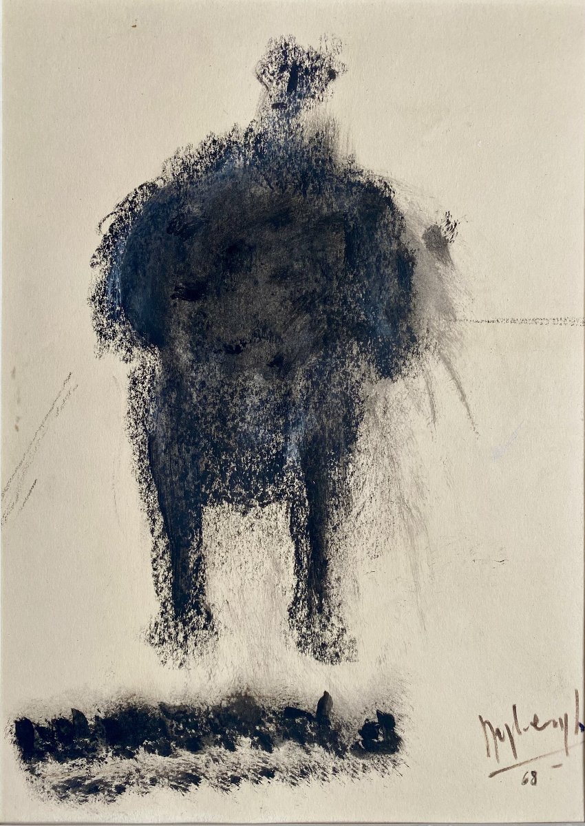 Charles Drybergh (1932–1990). "figure." 1968. Ink.-photo-2