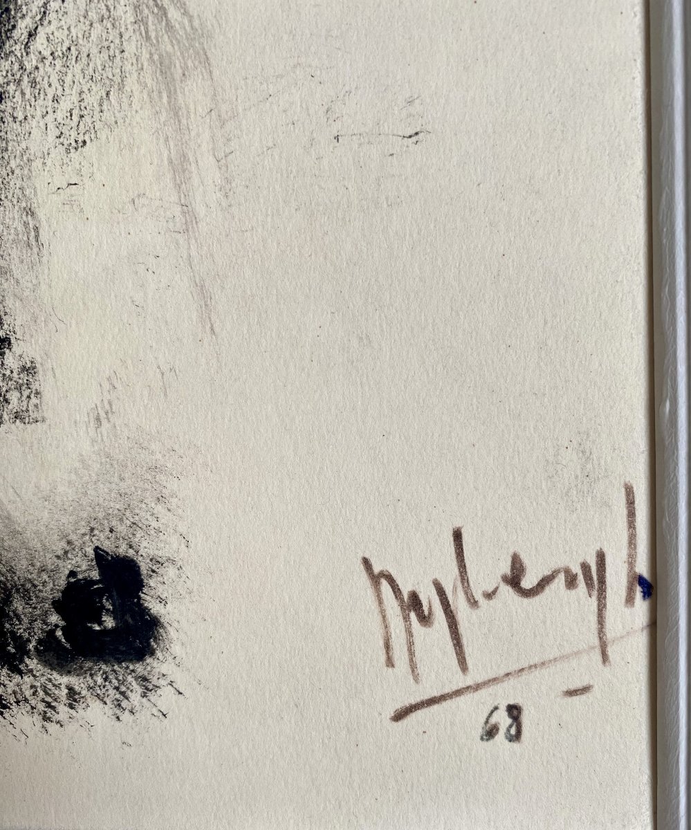 Charles Drybergh (1932–1990). "figure." 1968. Ink.-photo-4