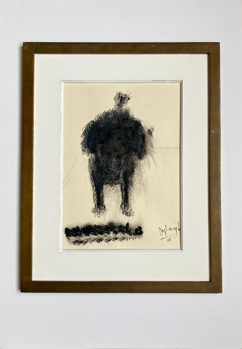 Charles Drybergh (1932–1990). "figure." 1968. Ink.