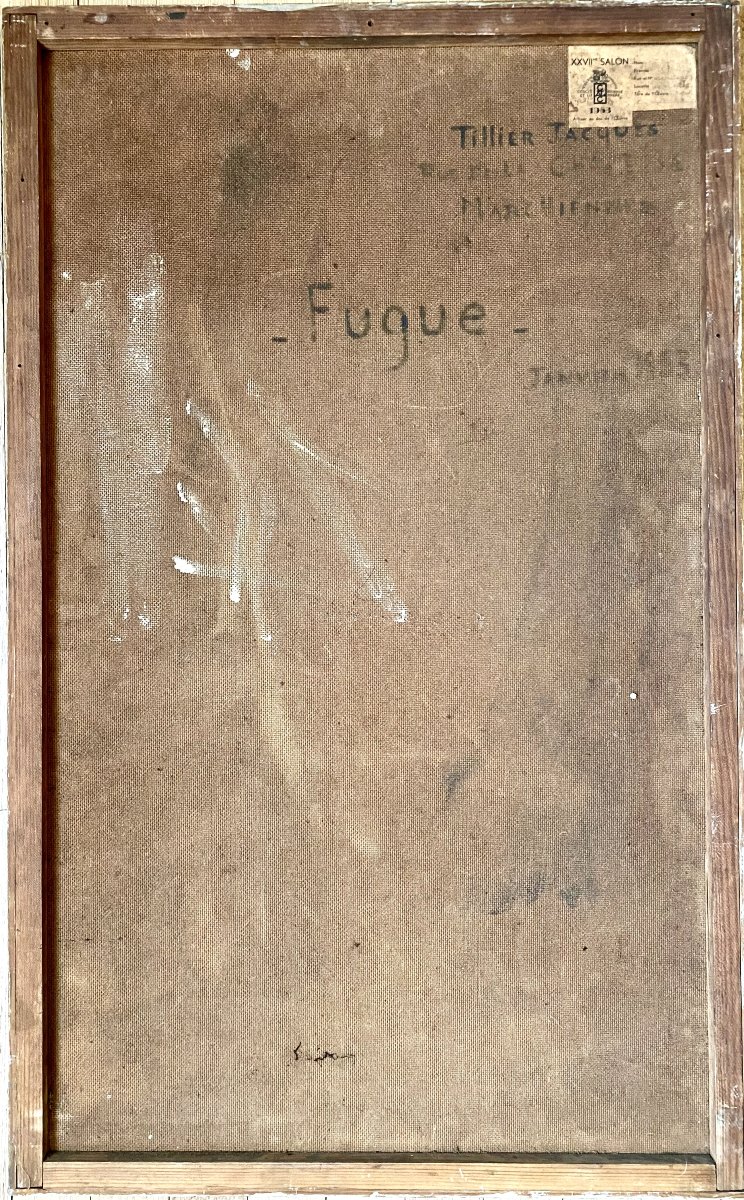 Jacques Tillier (1934). "Fugue".  Exposé au XXVII  Salon de Charleroi. 1953. -photo-4