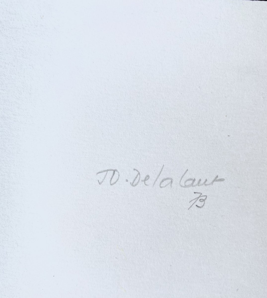 Jo Delahaut (Vottem, 1911 - Schaerbeek, 1992). Lithographie. "Espace N°2. 1973-photo-2