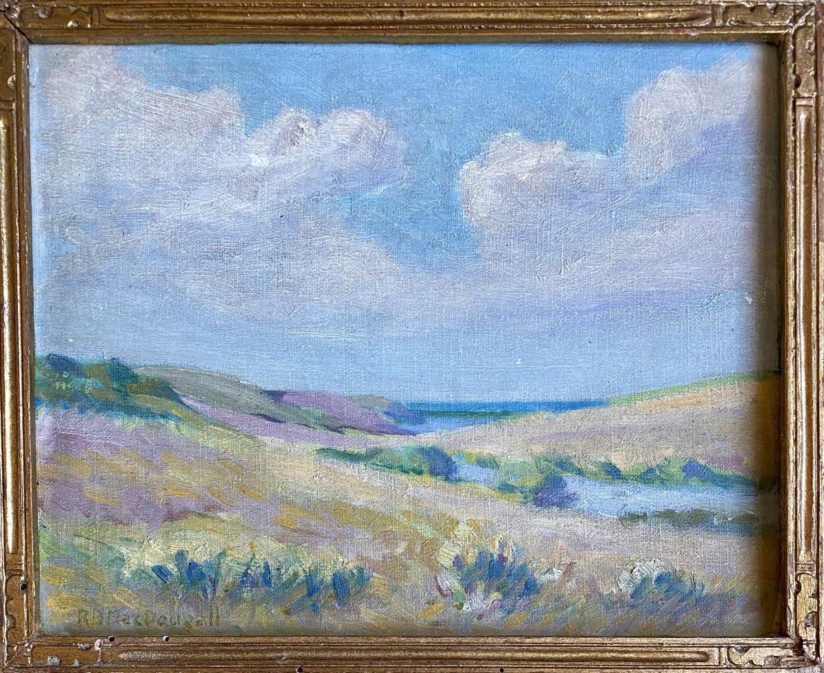 Robert Bruce Mcdougall (?–long Beach, 1931) "nantucket Beach." American School. -photo-2