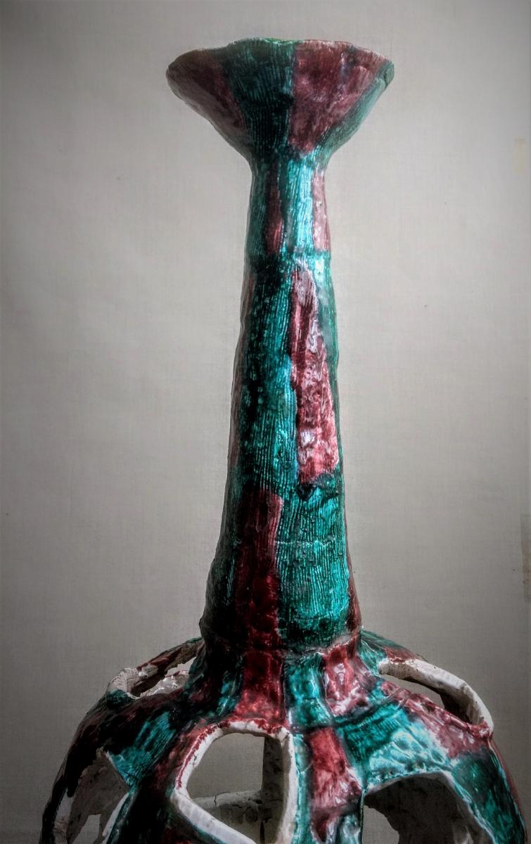 Monumental Vase. Ceramic. Luigi Marras. 1956.-photo-1