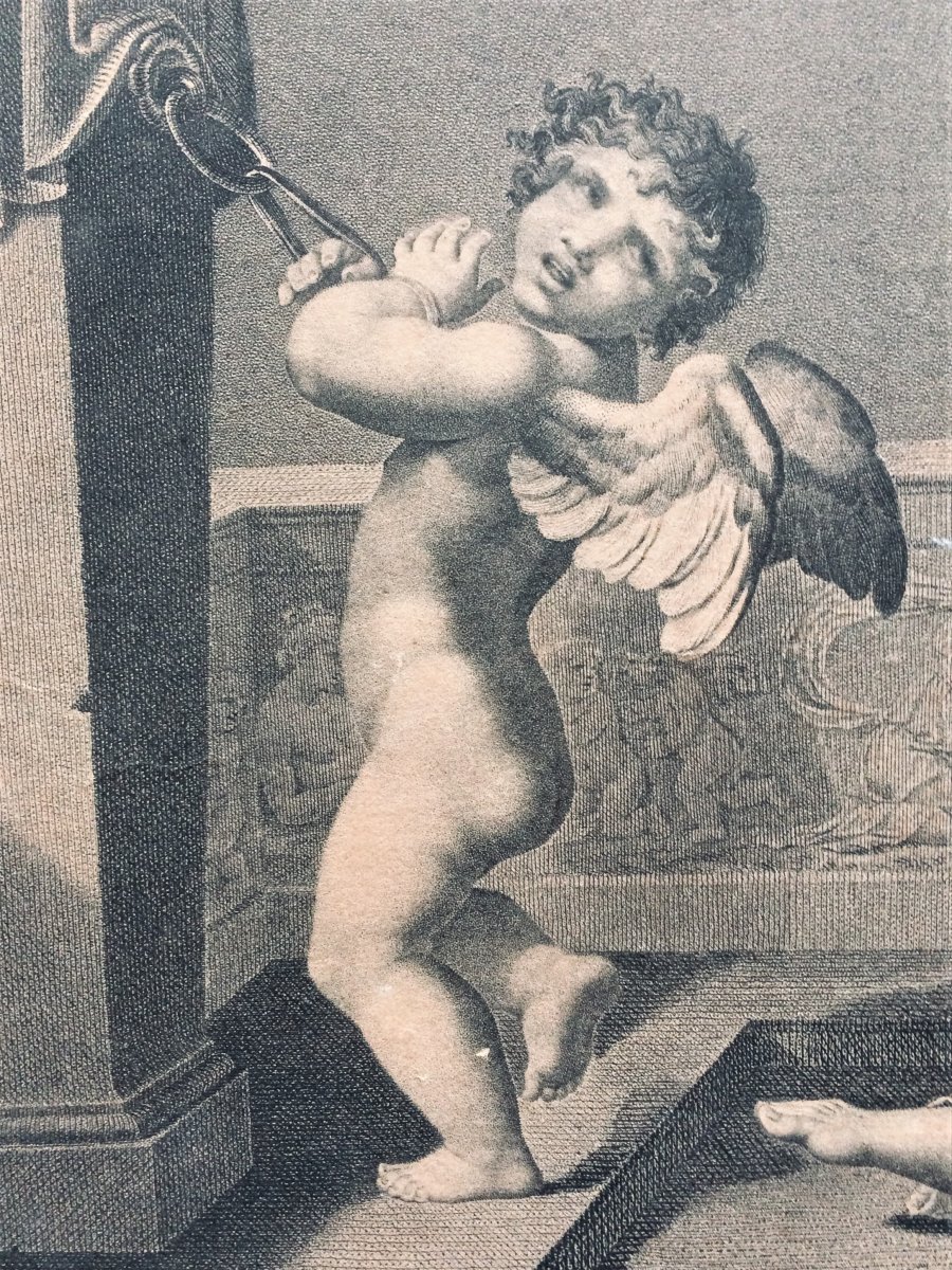 Pierre-Paul Prud'hon & Jacques -Louis Copia.  "L'Amour réduit à la raison". 1793. Gravure-photo-2