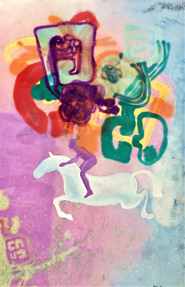 Albert Debois. "psychedelic Horseman". 1965.