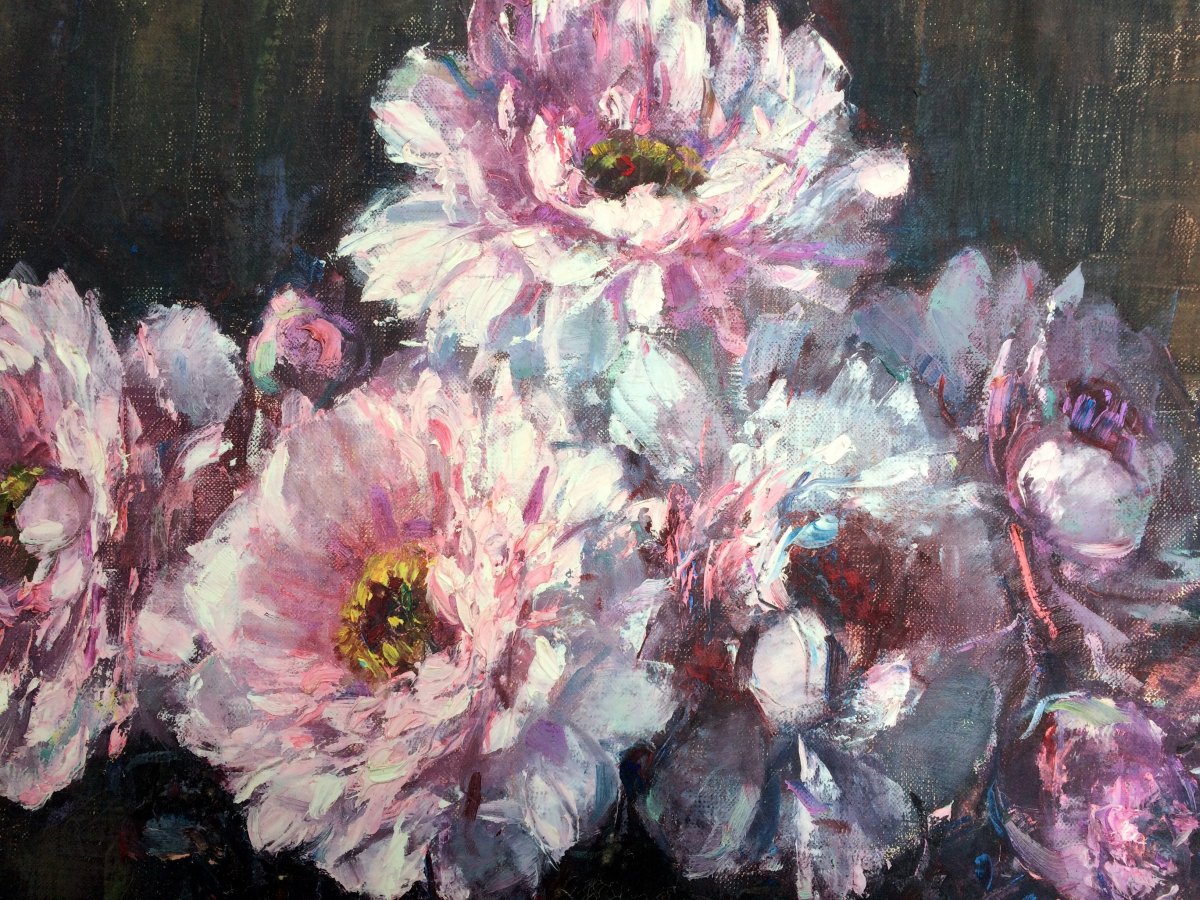 Marguerite Stekke . " Pivoines". 1925. Art déco.