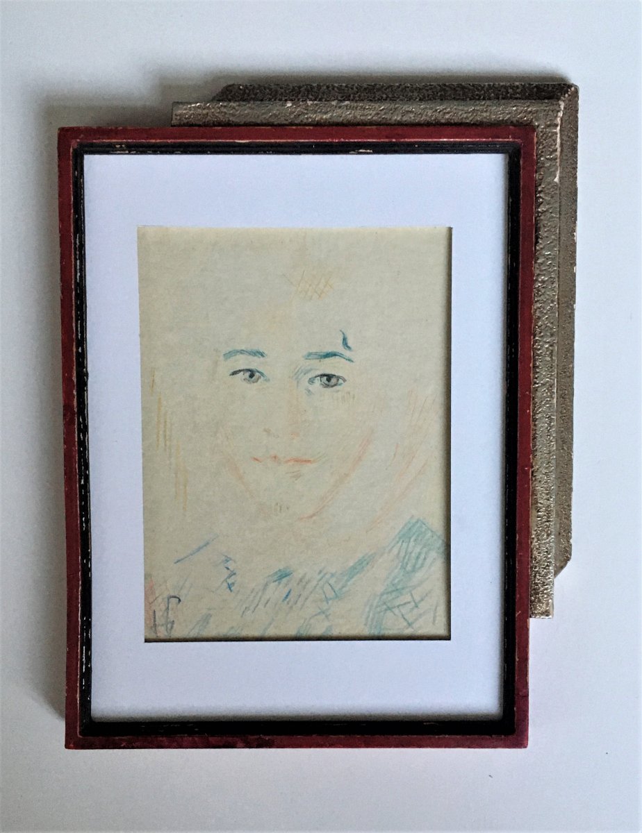 Hermann Paul (1864-1940). " Portrait de jeune fille". Vers 1900.