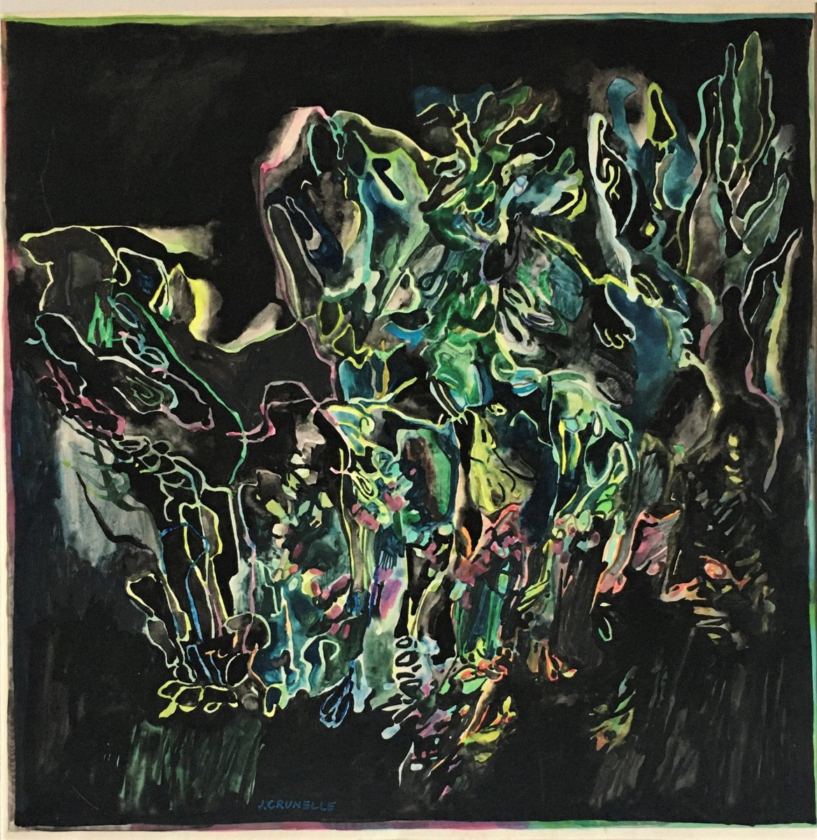 José Crunelle (1924-2012). " Végétation lyrique". Années 50.