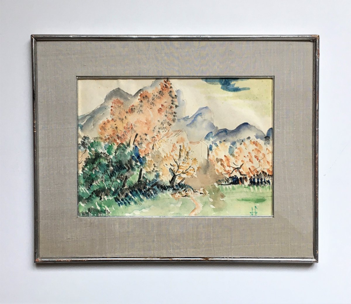 Hermann Paul (1864-1940). "montagne Ste Victoire". Around 1900.-photo-2