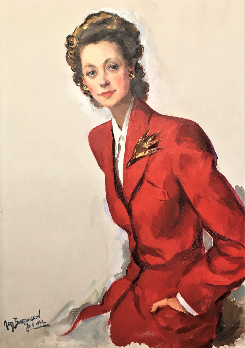 Mady Bourguignon ( Arlon,1901-Paris,1983). " Elégante". 1942.
