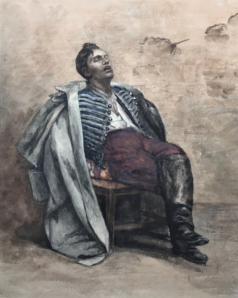 Jacques De Lalaing (1858-1917). Study For The Painting "prisoners Of War". 1883.