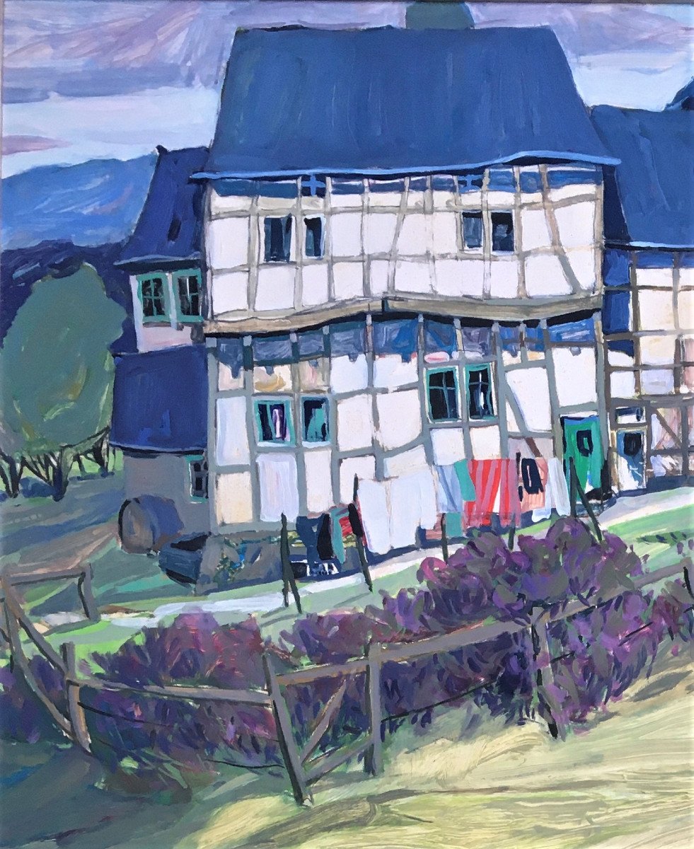Henry Brunard (1912-1981). " Maisons à colombages". Années 50.-photo-4