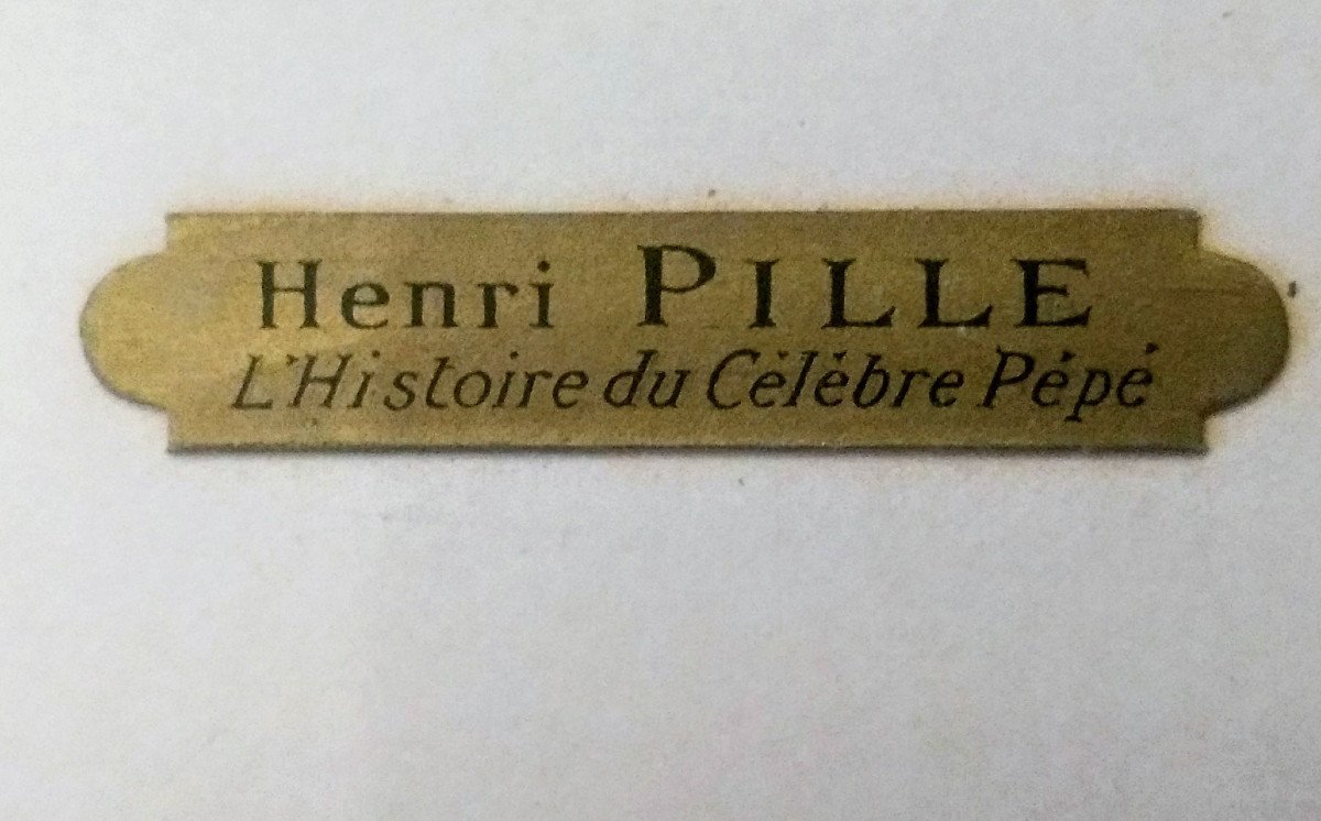 Henri Pille (1844- Paris,1897). " La caverne des voleurs" Encre de chine. Fin 19°.-photo-4