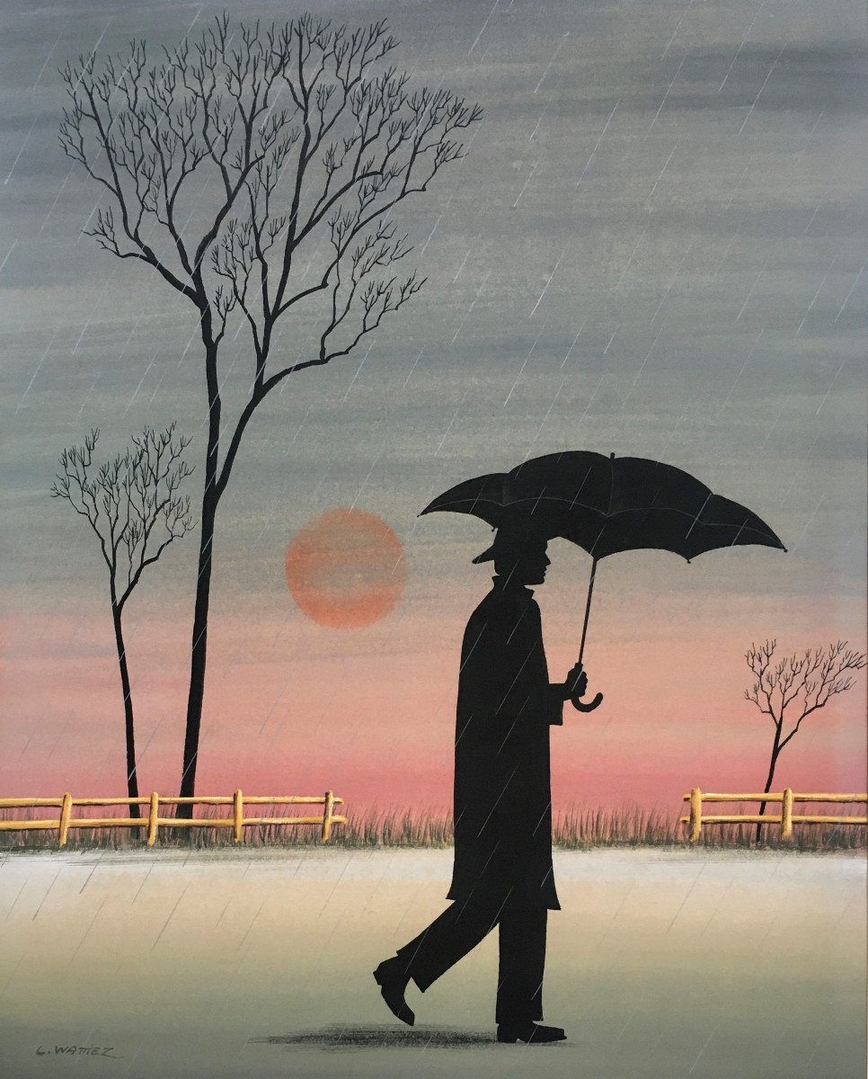 Louis Wattiez (1924 - ?) " Le passager de la pluie". 1976.