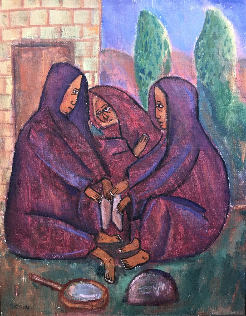 Gani Dorin (1938 Odessa ) "Le repas". Ecole Russo-israélienne.-photo-3