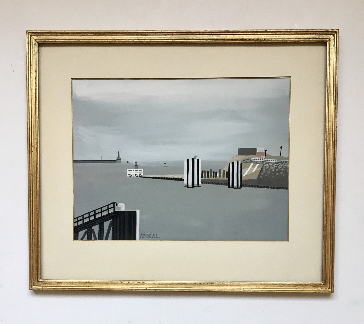 Ghislaine Cambron (saint-amand-les-eaux, France, 1923). "zeebrugge". 1956.-photo-2