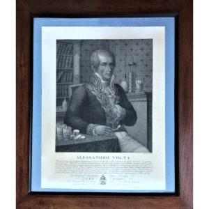   Luigi Rados (1773-1840) . "Alessandro Volta". 1828. Gravure.