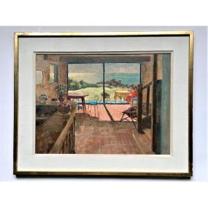 Armand Cornut (1904-1989). " Vue sur la côte normande"". Années 60.