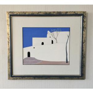 Odette Collon (1926-2012). Maisons en Grèce. 1987.