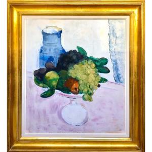 Philibert Cockx (1879 - 1949). “still Life With Fruit”. Brabant Fauvism.