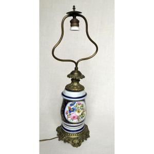 Lampe en porcelaine de Bayeux. Napoléon III.